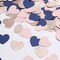 Rose Gold Pink and Royal Blue Heart Confetti Table Decoration for Love Valentine's Day Baby Shower Birthday Wedding Party,1.2 inch in Diameter,200 Counts